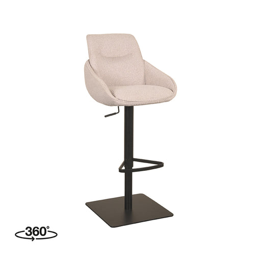 Barkruk Beauty Naturel Boucle Gaslift 52x89x113 cm-Barkrukken-LABEL51
