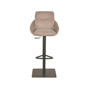 Barkruk Beauty Taupe Micro Suede Gaslift 52x89x113 cm-Barkrukken-LABEL51