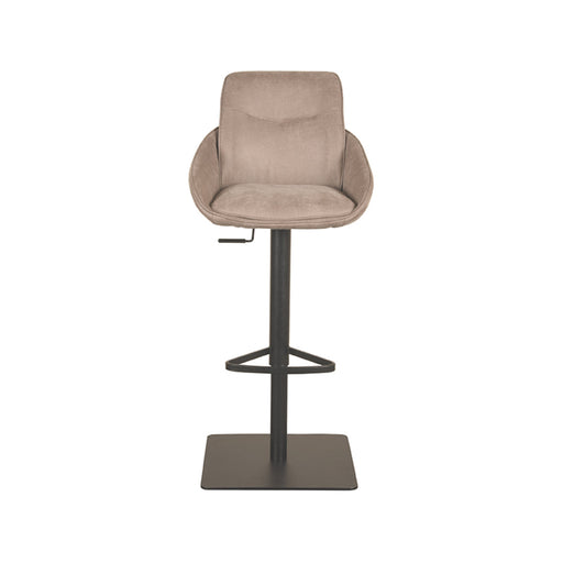 Barkruk Beauty Taupe Micro Suede Gaslift 52x89x113 cm-Barkrukken-LABEL51