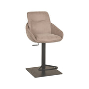 Barkruk Beauty Taupe Micro Suede Gaslift 52x89x113 cm-Barkrukken-LABEL51