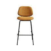 Barkruk Bello Oker Fluweel Hoog 46x53x105 cm-Barkrukken-LABEL51