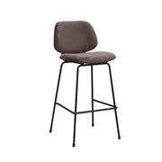 Barkruk Bello Taupe Fluweel Hoog 46x53x105 cm-Barkrukken-LABEL51