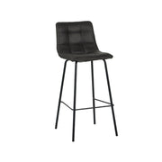 Barkruk Bistro Antraciet Micro Suede Hoog 44x51x115 cm-Barkrukken-LABEL51