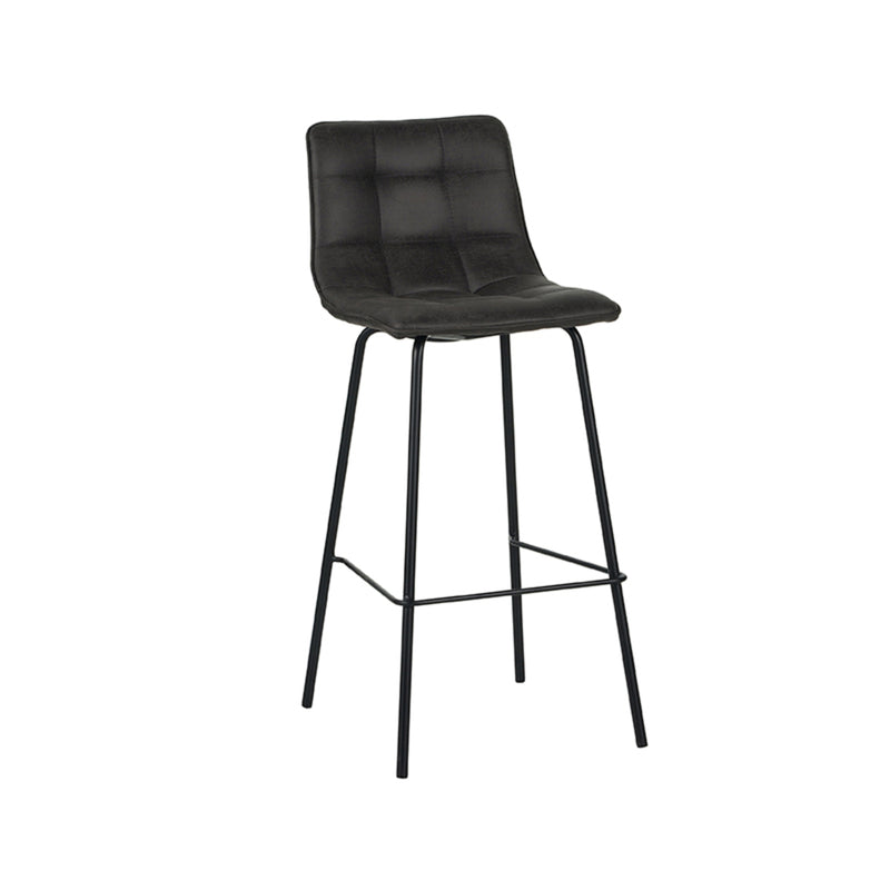 Barkruk Bistro Antraciet Micro Suede Hoog 44x51x115 cm-Barkrukken-LABEL51