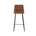 Barkruk Bistro Micro suede Cognac 44x51x115 cm-Barkrukken-LABEL51