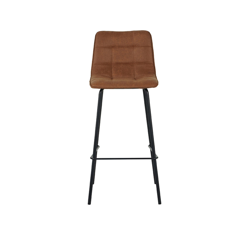 Barkruk Bistro Micro suede Cognac 44x51x115 cm-Barkrukken-LABEL51