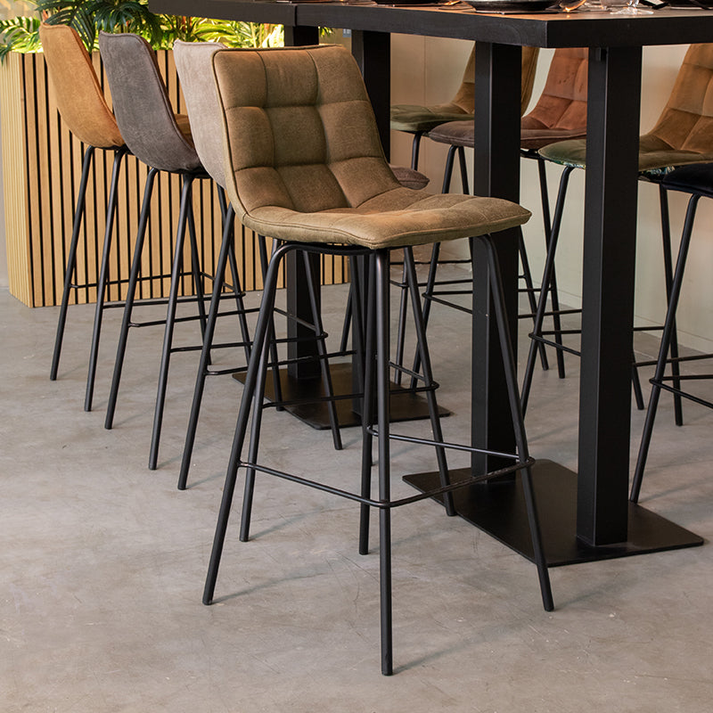 Barkruk Bistro Moss Micro Suede Hoog 44x51x115 cm-Barkrukken-LABEL51
