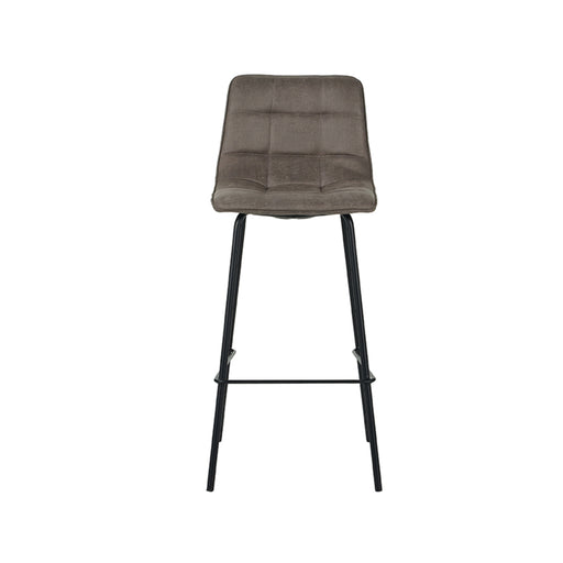 Barkruk Bistro Taupe Micro Suede Hoog 44x51x115 cm-Barkrukken-LABEL51