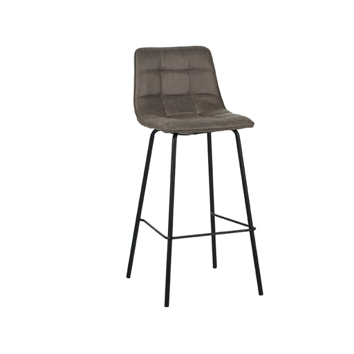 Barkruk Bistro Taupe Micro Suede Hoog 44x51x115 cm-Barkrukken-LABEL51