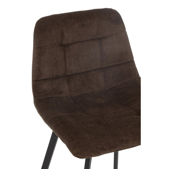 Barkruk Bruin Polyester 43 cm-Barkrukken-J-Line