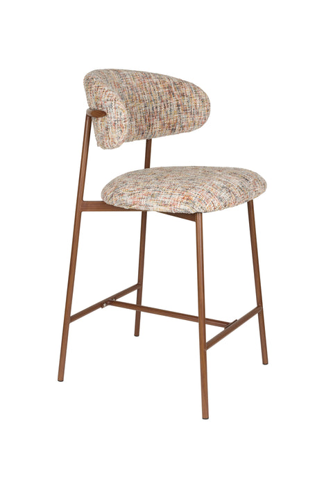 Barkruk Claes Multicolour Polyester Beige 65cm-Barkrukken-Creating Home