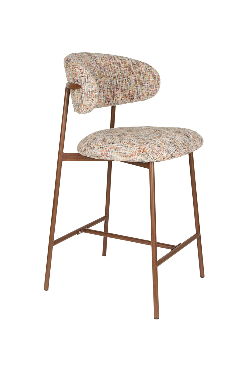 Barkruk Claes Multicolour Polyester Beige 65cm-Barkrukken-Creating Home