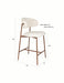 Barkruk Claes Off-white Polyester Wit 65cm