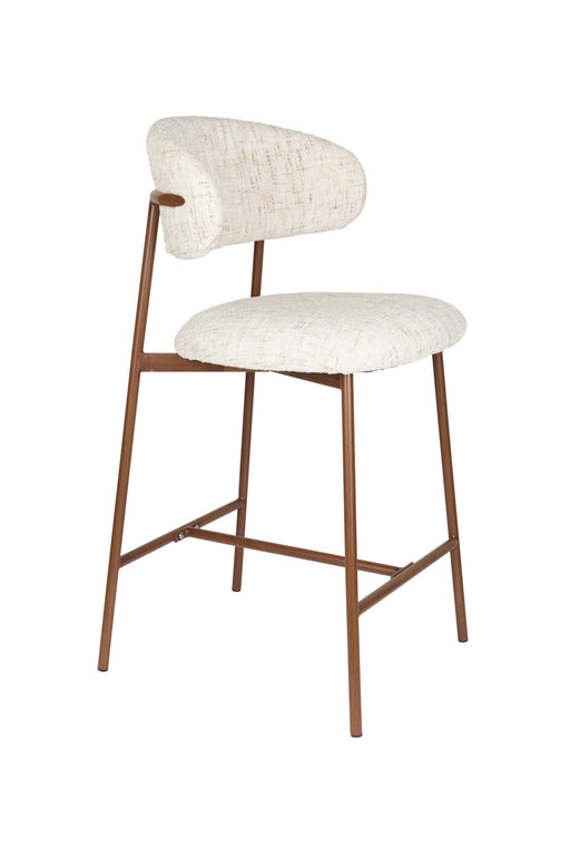 Barkruk Claes Off-white Polyester Wit 65cm-Barkrukken-Creating Home