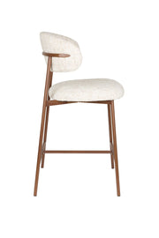 Barkruk Claes Off-white Polyester Wit 65cm-Barkrukken-Creating Home