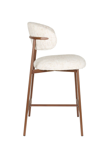 Barkruk Claes Off-white Polyester Wit 65cm-Barkrukken-Creating Home