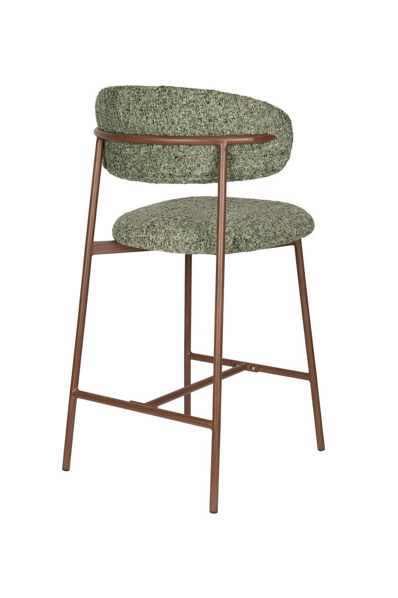 Barkruk Claes Polyester Groen 65cm-Barkrukken-Creating Home