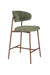 Barkruk Claes Counterstool Polyester, Metaal Groen 65cm, productafbeelding