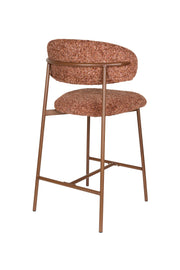 Barkruk Claes Polyester Terracotta 65cm-Barkrukken-Creating Home