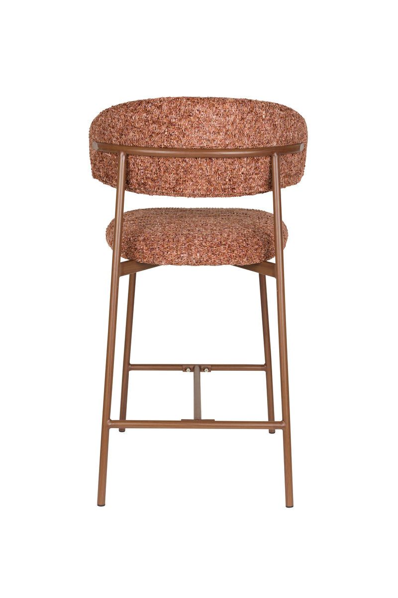 Barkruk Claes Polyester Terracotta 65cm-Barkrukken-Creating Home