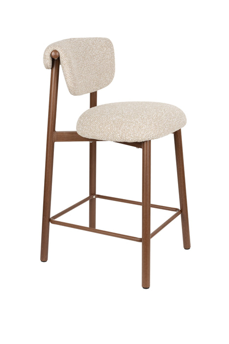 Barkruk Lee Counter Chair Polyester, Metaal Beige 65.7cm, productafbeelding