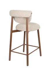 Barkruk Counter Lee Polyester Beige 65.7cm-Fauteuils-Creating Home