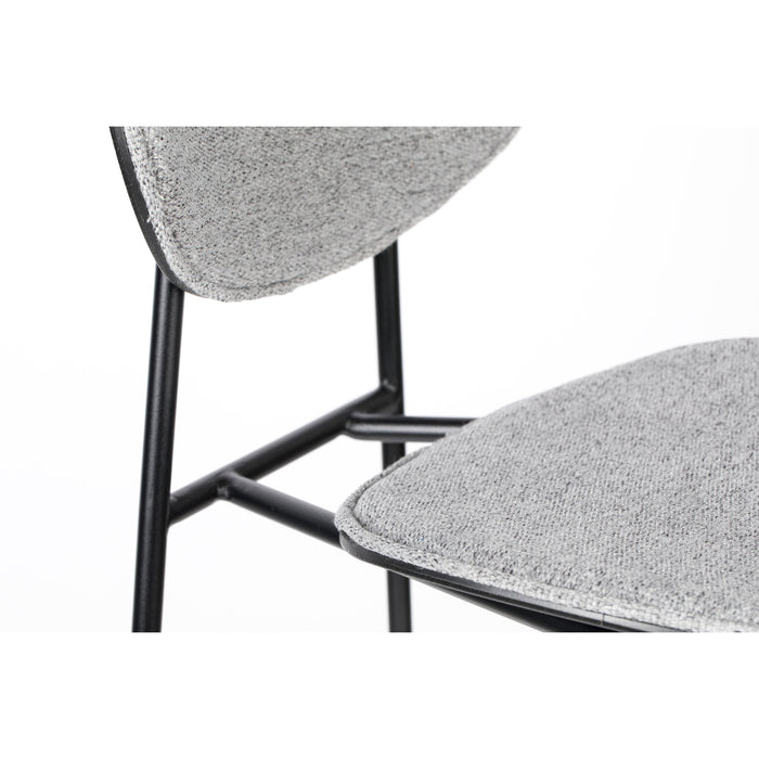 Barkruk Donny Stof Grijs 66cm-Barkrukken-Creating Home