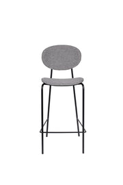 Barkruk Donny Stof Grijs 66cm-Barkrukken-Creating Home