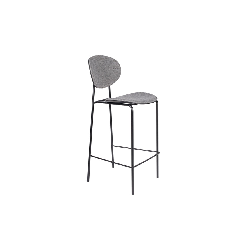 Barkruk Donny Stof Grijs 66cm-Barkrukken-Creating Home
