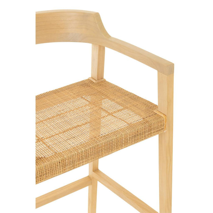 Barkruk Emma Teakhout Naturel 78 cm 53x55x100 cm-Barkrukken-J-Line