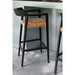 Barkruk Emma Teakhout Zwart/Bruin 78 cm 53x55x100 cm-Barkrukken-J-Line