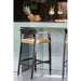 Barkruk Emma Teakhout Zwart/Bruin 78 cm 53x55x100 cm-Barkrukken-J-Line