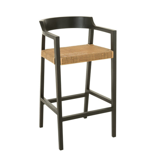Barkruk Emma Teakhout Zwart/Bruin 78 cm-Barkrukken-J-Line