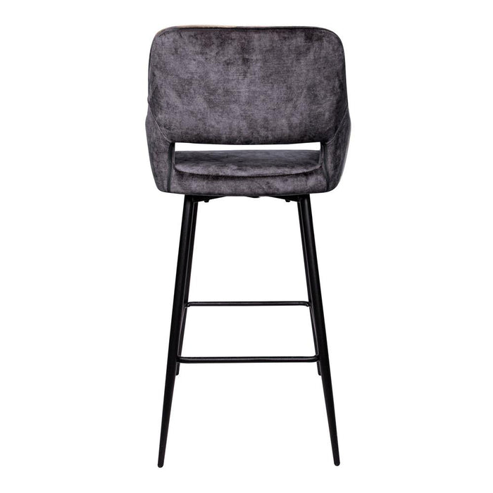 Barkruk Fallon Polyester Donkergrijs-Barkrukken-PTMD
