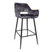 Barkruk Fallon Polyester Donkergrijs-Barkrukken-PTMD