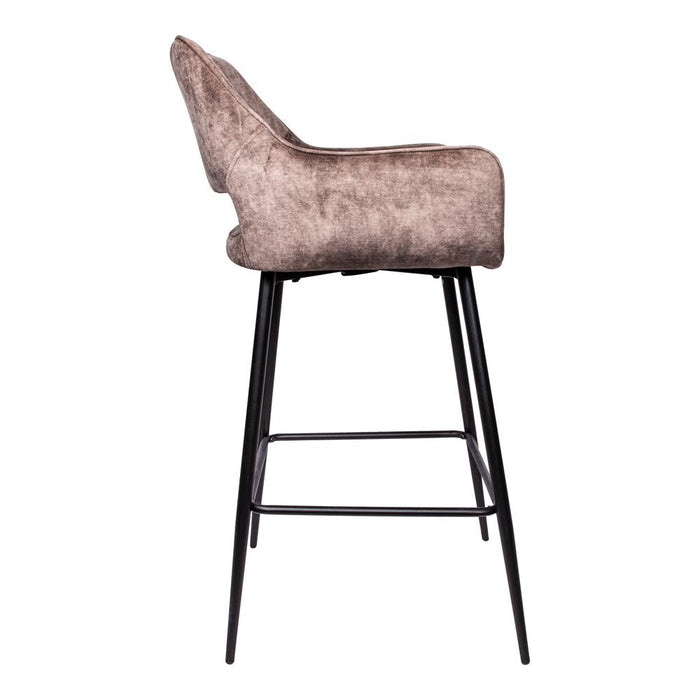 Barkruk Fallon Polyester Zwart 700030-Barkrukken-PTMD