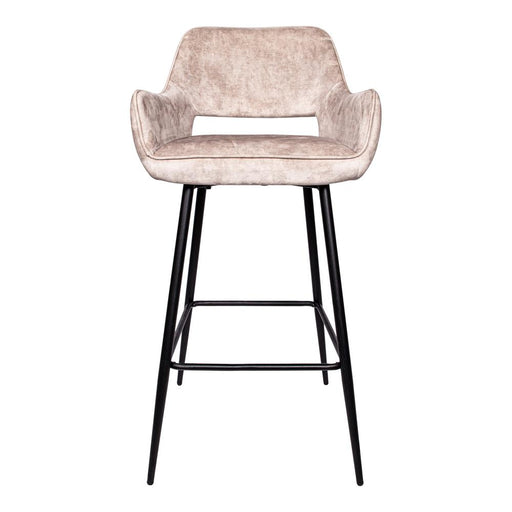 Barkruk Fallon Polyester Zwart 710056-Barkrukken-PTMD