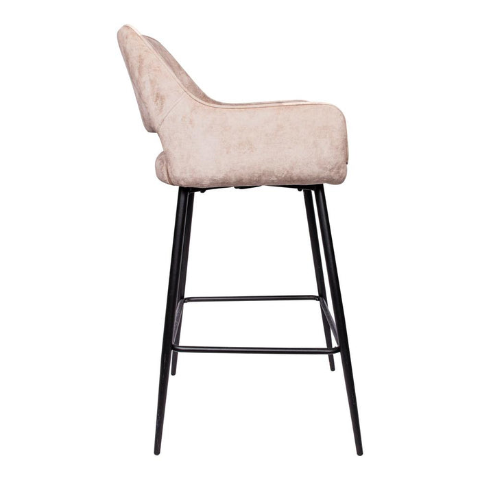 Barkruk Fallon Polyester Zwart 710056-Barkrukken-PTMD