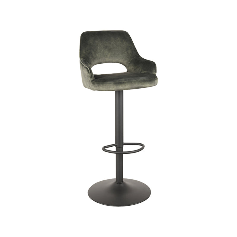 Barkruk Fer Hunter Velours Gaslift 50x52x110 cm-Barkrukken-LABEL51