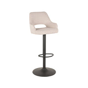 Barkruk Fer Naturel Boucle Gaslift 50x52x110 cm-Barkrukken-LABEL51