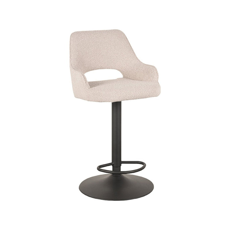 Barkruk Fer Naturel Boucle Gaslift 50x52x110 cm-Barkrukken-LABEL51