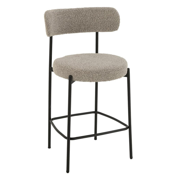 Barkruk Grijs Polyester 48 cm 48x53x97 cm-Barkrukken-J-Line