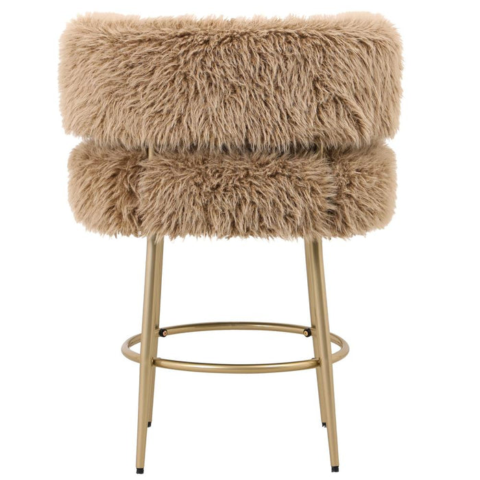 Barkruk Hair Bruin Bar Stoel Bruin Metaal-Barkrukken-PTMD