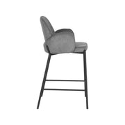 Barkruk Jari Donkergrijs Ribcord Laag 51x53x94 cm-Barkrukken-LABEL51