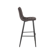 Barkruk Jelt Antraciet Velours Hoog 45x48x107 cm-Barkrukken-LABEL51