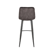 Barkruk Jelt Antraciet Velours Hoog 45x48x107 cm-Barkrukken-LABEL51