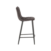 Barkruk Jelt Antraciet Velours Laag 42x46x92 cm-Barkrukken-LABEL51