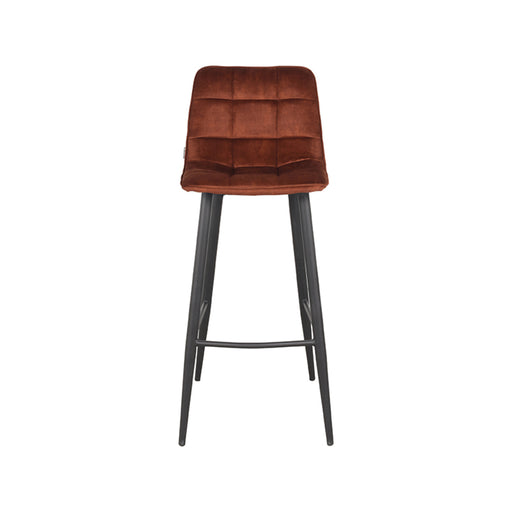 Barkruk Jelt Rust Velours Hoog 45x48x107 cm-Barkrukken-LABEL51