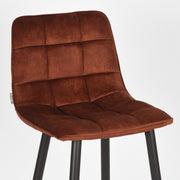 Barkruk Jelt Rust Velours Hoog 45x48x107 cm-Barkrukken-LABEL51