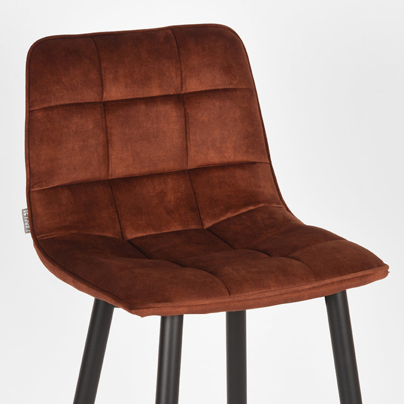 Barkruk Jelt Rust Velours Hoog 45x48x107 cm-Barkrukken-LABEL51